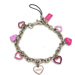 COACH Multi Heart Purse Handbag Bracelet Lanyard Keychain Purse Charm